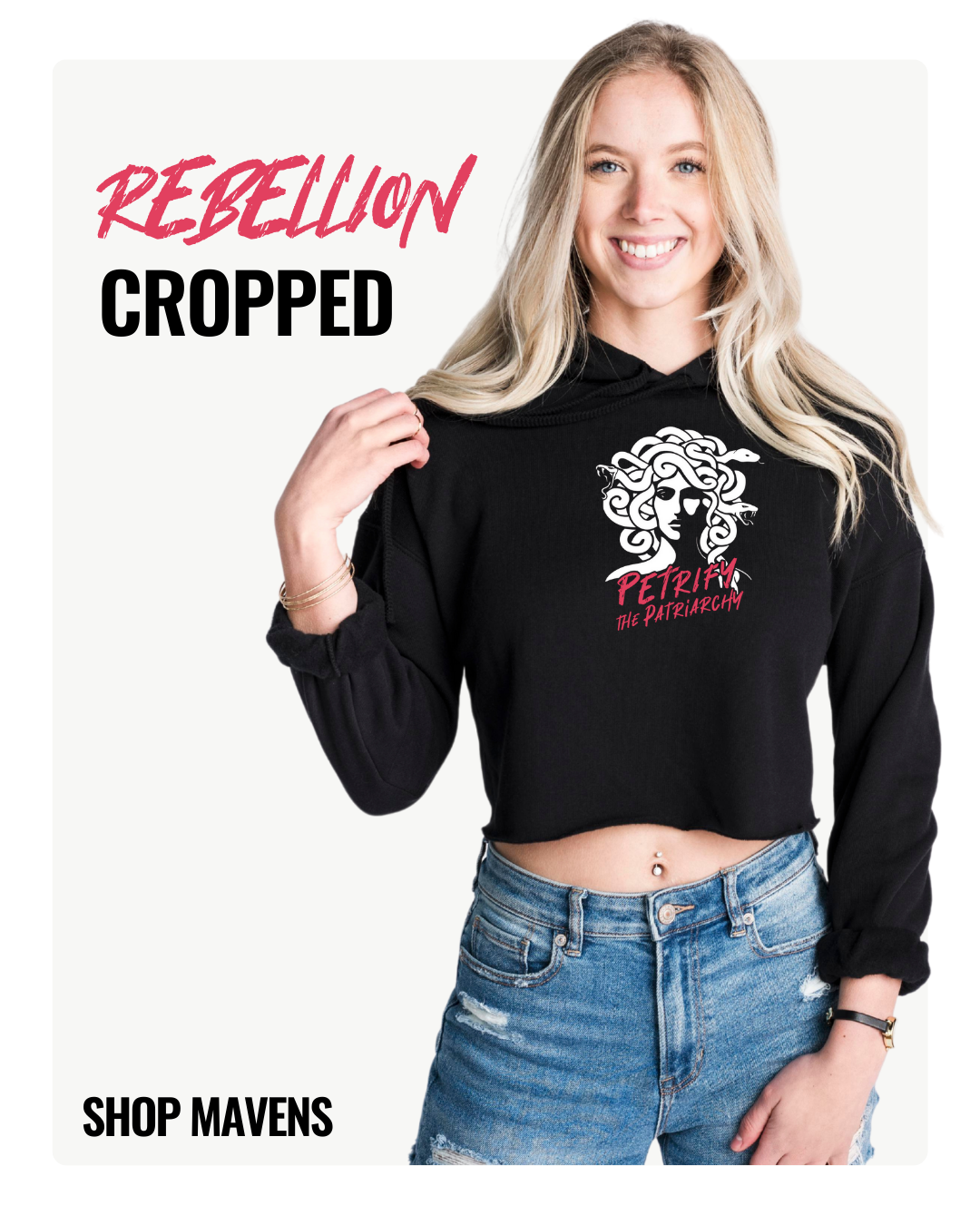 Petrify Cropped Hoodie